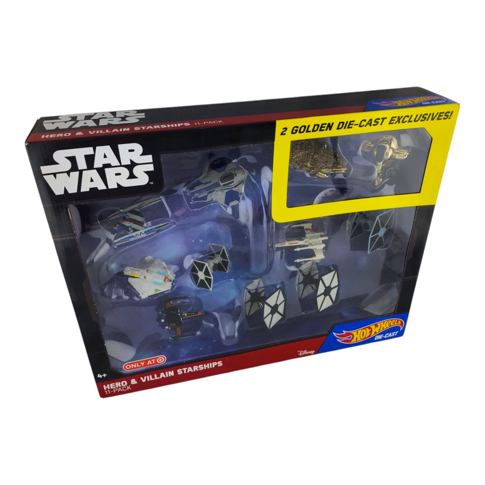 Hot Wheels серия Stars Wars звездолеты герои и злодеи упаковка 11 шт. золотая мишень DGN52 2016 - Изображение 2 из 4