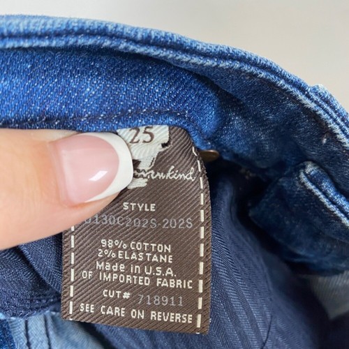 Seven 7 For All Mankind Jeans Womens 25 dark Blue Denim Flare 'A' Pocket - Picture 5 of 5