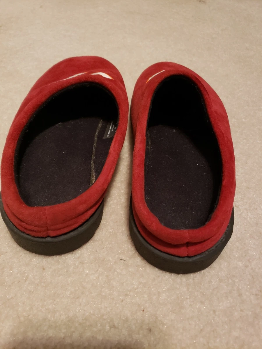 sarkom Tryk ned Udled HUSH PUPPIES RED SLIPPERS SUEDE MENS SLIP ON HOUSE SHOES SIZE 7 VIRGINIA  TECH | eBay