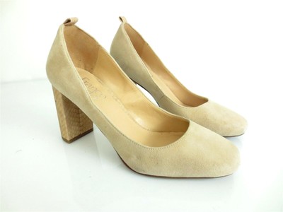 Heels Shoes Suede Nude Pumps 