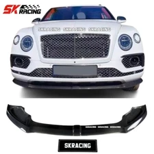 Real Carbon Fiber Front Bumper Lip Splitter For Bentley Bentayga W12 2017-2020