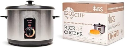 Pars Automatic Persian 20 cup Rice Cooker -Tahdig Rice Maker Perfect Rice Crust 