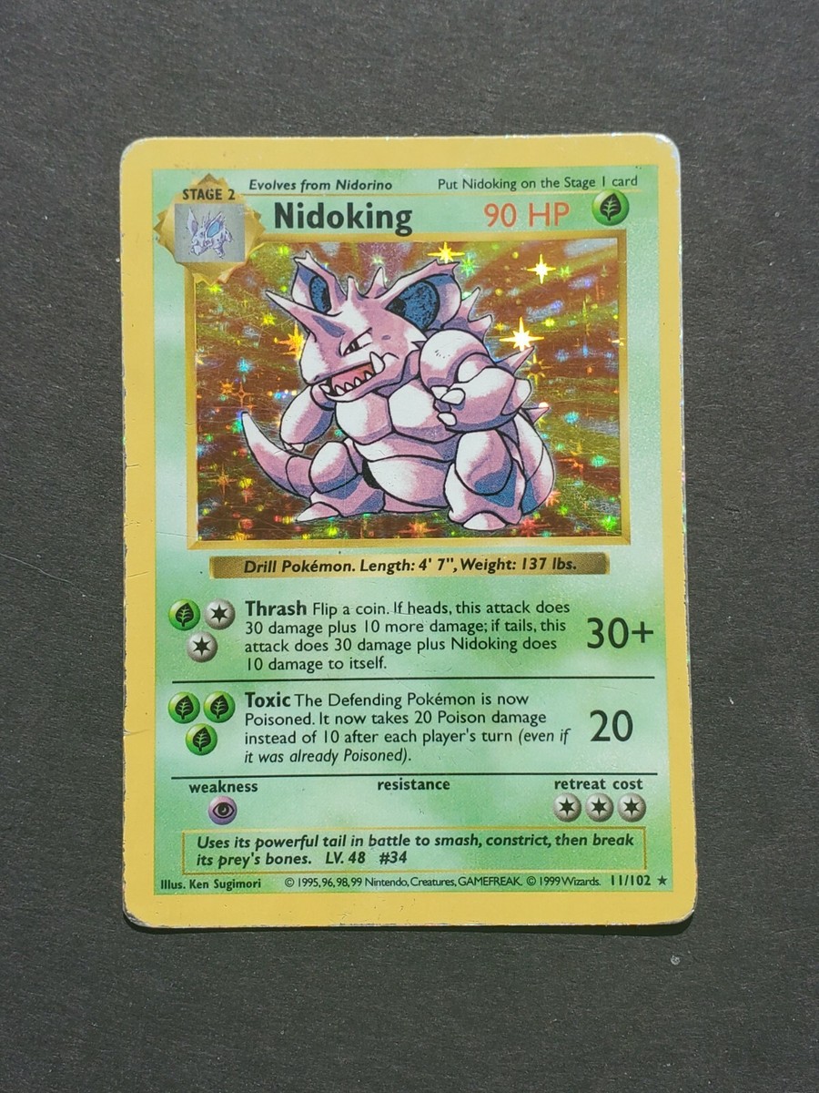Pokemon SHADOWLESS NIDOKING 11/102 - BASE SET HOLO - (PL) | eBay