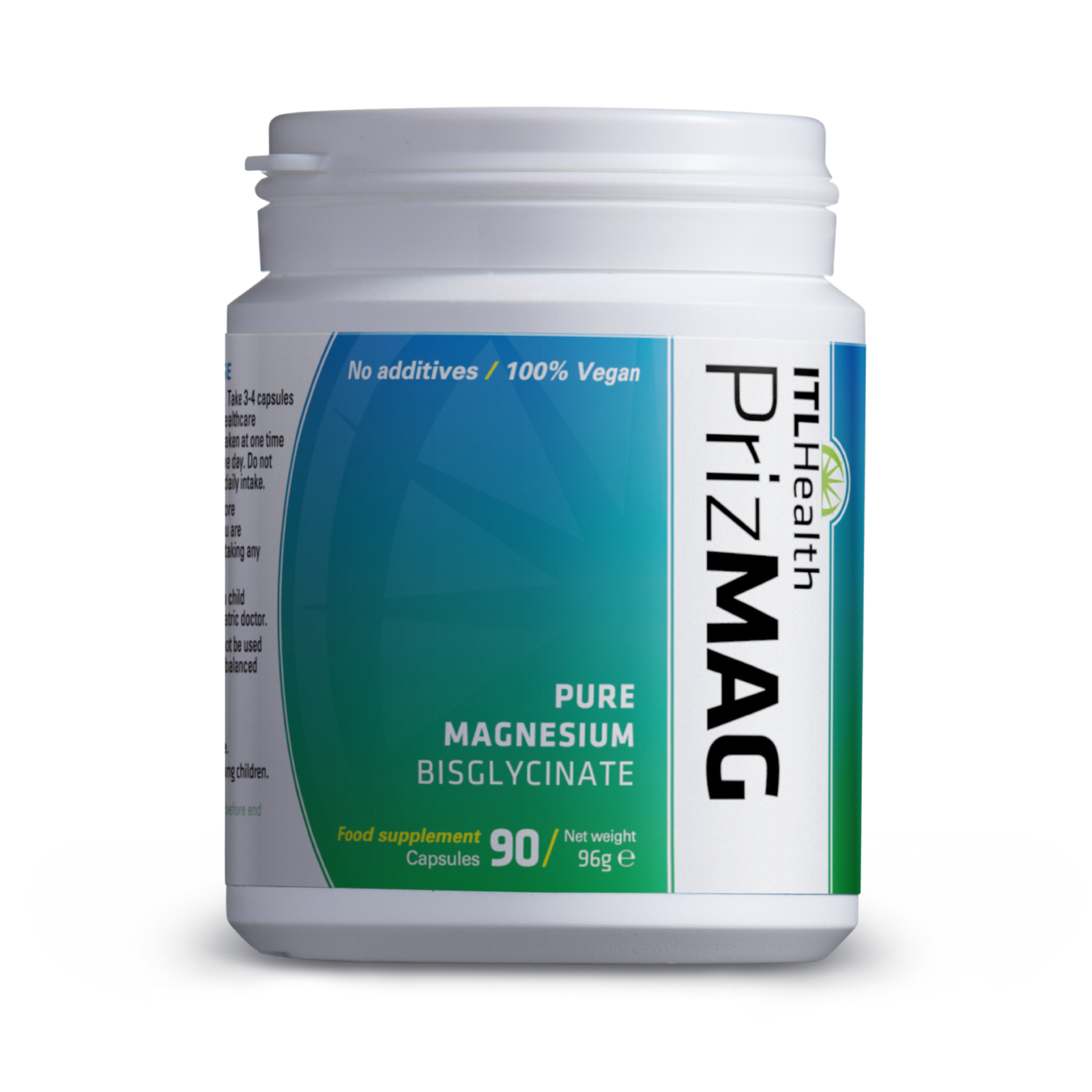 PrizMAG Magnesium Bisglycinate 90 Capsules - Vegan, Hypoallergenic, Oxide & Filler Free - Image 3