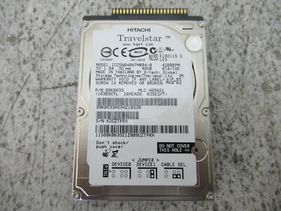 Hitachi IC25N040ATMR04-0 Hard Drive 40GB Hitachi N155 | eBay