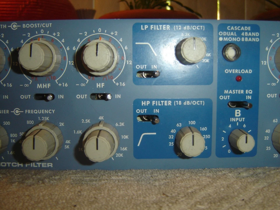 Orban 642B Blueface 1/4" In/out, Stereo 4 Band Parametric Equalizer, Eq, Vintage - Image 3 of 4