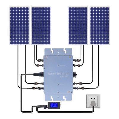 1200W WVC Balkon-Photovoltaikanlage Modulwechselrichter Microinverte 4 MPP-Track