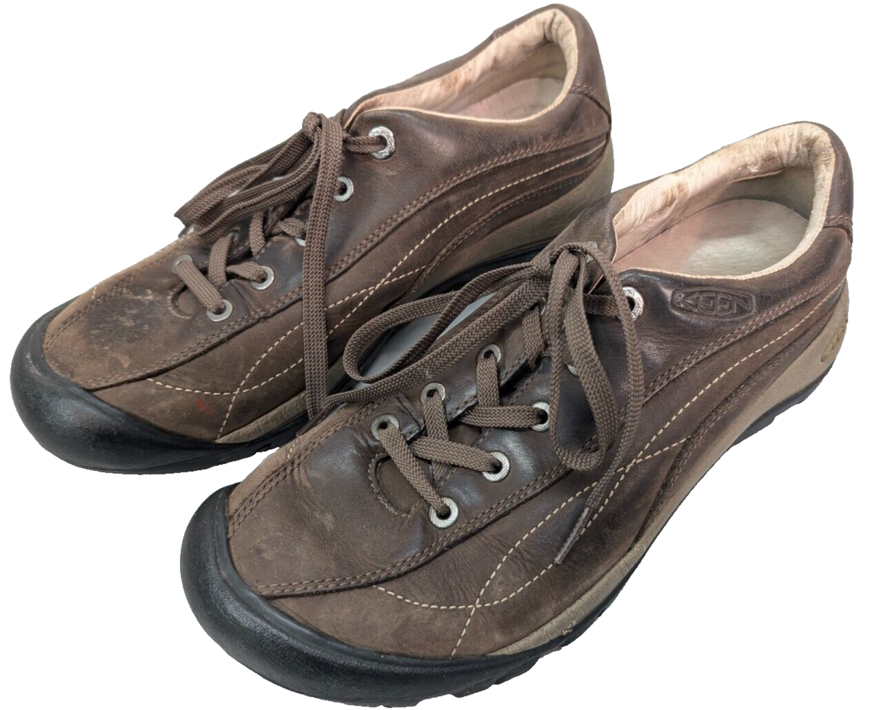 Scarpe da trekking Keen Toyah donna 8 5 stringate pelle marrone sneakers escursionismo 1007732