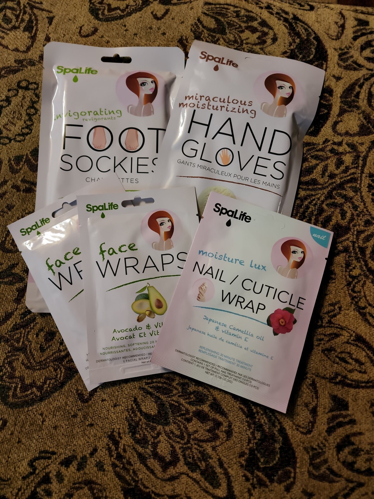 SpaLife Face Wraps, Foot Sockies, Hand Gloves, Nail/Cuticle Wraps 4889