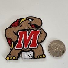 University of Maryland Terrapins TERPS VINTAGE EMBROIDERED IRON ON PATCH 2.5  