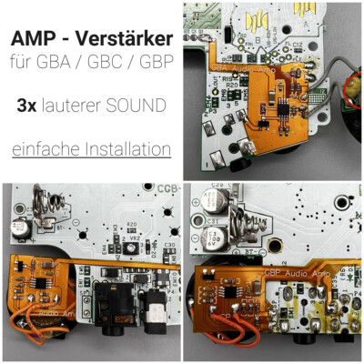 Audio AMP  Drahtloser Sound Ton Verstärker für GBA SP GBC GBP Amplifier Speaker