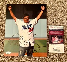 George Lopez Los Angeles Dodgers Actor Comedian Signed 8x10 JSA COA A