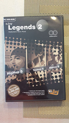 eJay Legends 2 (HipHop 5, Techno 4, Dance 6) Windows Vista / XP / 7 - EUC! AXL