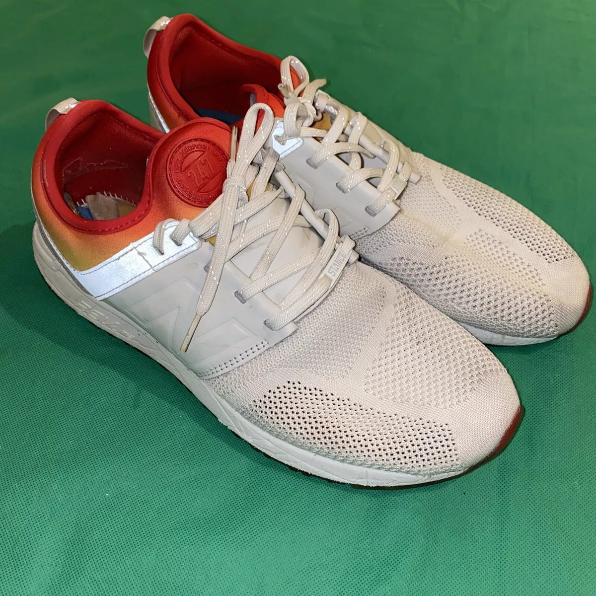 New balance shop 247 white trainers