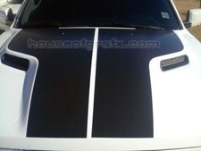 Performance Sport Solid Split Hood Stripe Stripes Decals Fit 2009-2018 Dodge Ram