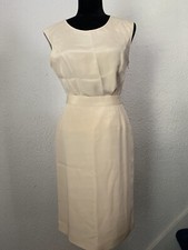 ESCADA COUTURE silk cream skirt and top set SZ 38