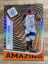 2020-21 Panini Illusions Zion Williamson Orange Amazing Acetate Pelicans # 16