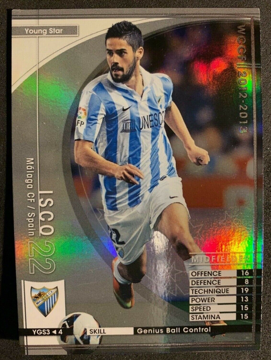 2012-13 Panini WCCF Young Star Isco Malaga refractor card Real
