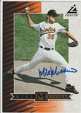 Mike Mussina AUTOGRAPHED BALTIMORE ORIOLES 5x7 ZENITH BASEBALL PHOTO SIGNED 