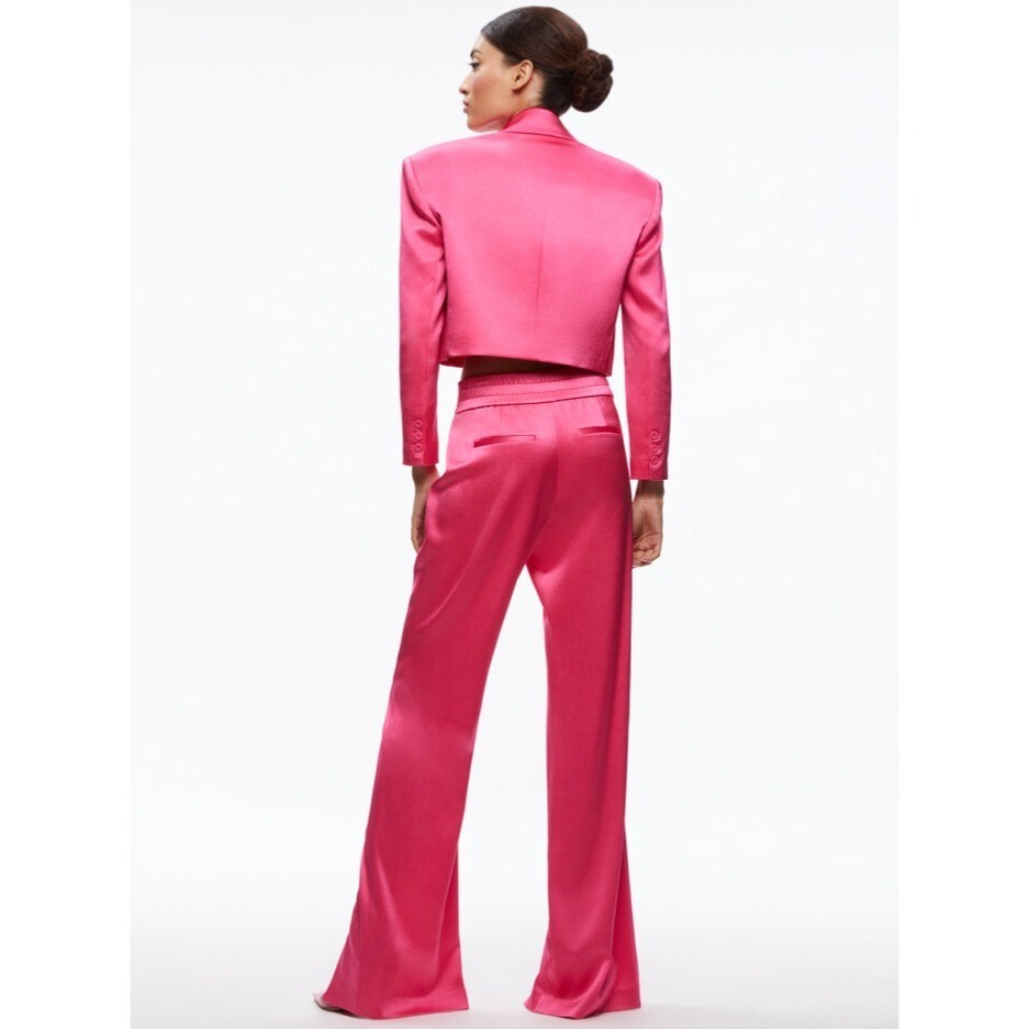 ALICE + OLIVIA SHAN BOXY OVERSIZED CROPPED PINK BLAZER SIZE 4 | eBay