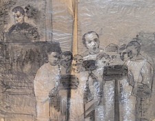 Pierre Henri Vaillant (1878-1939) (70) - encre - chœur d'église