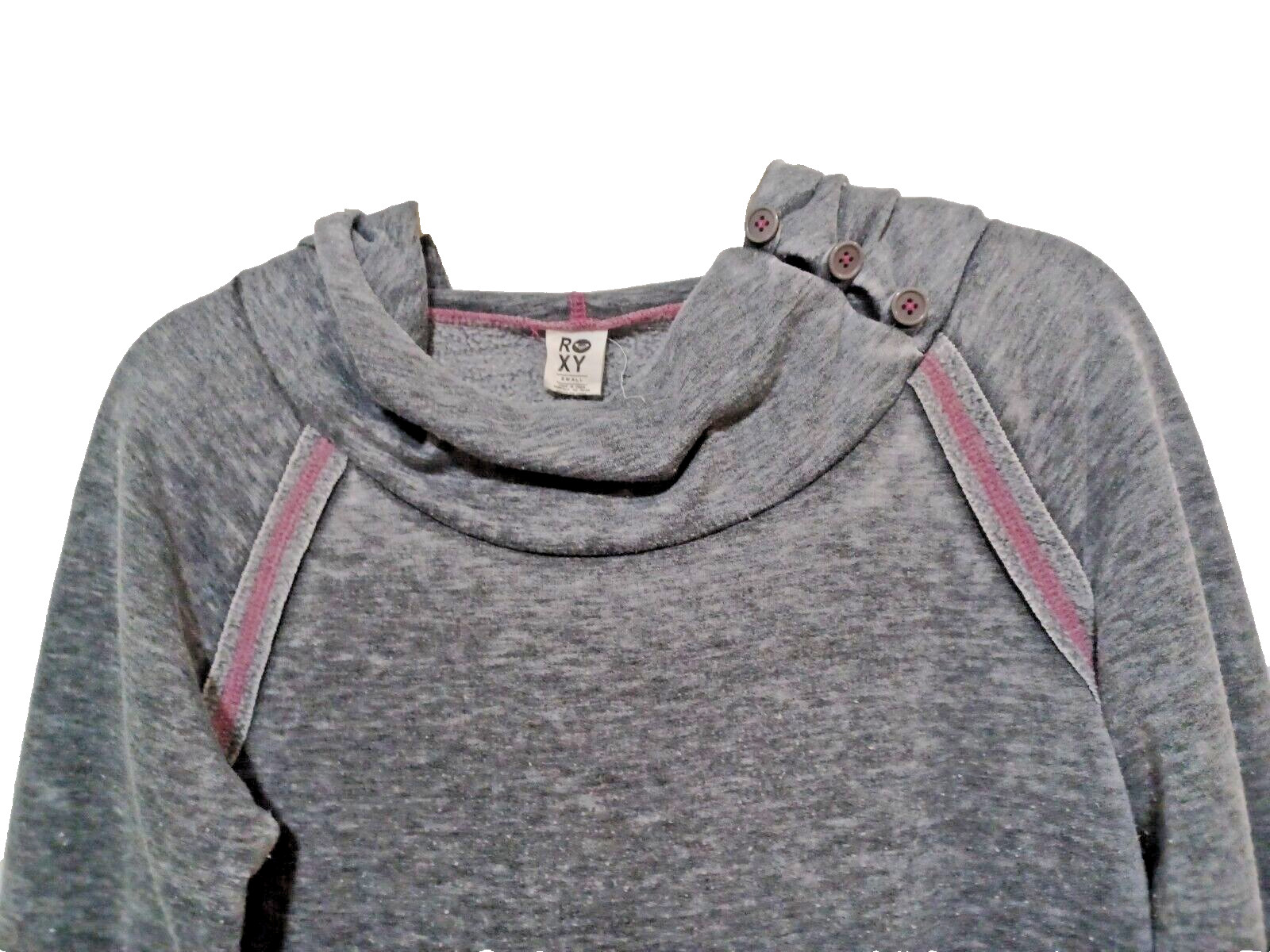 💗 SIZE SMALL HEATHERED GRAY ROXY SOFT SWEATSHIRT… - image 3