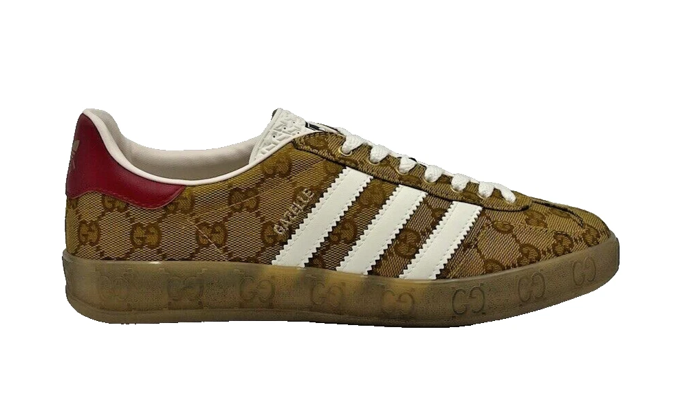 Baskets GUCCI X Adidas Gazelle Original GG marron/beige