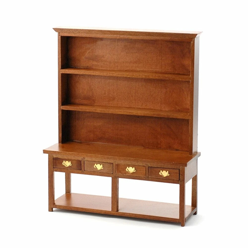 Dolls House Display Dresser Walnut Dining Furniture Miniature 1:12th Scale