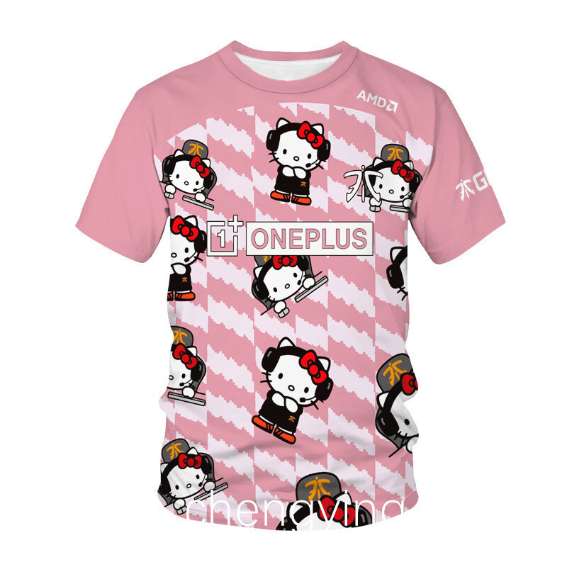 Women Hello Kitty Tshirt 3D Casual Short Sleeve TShirt Tee Summer Top