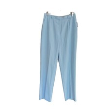 NEW Vintage Sag Harbor Pale Blue Linen Blend Pants Size 12 Work Casual Vacation
