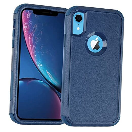 Compatible with iPhone XR Case,Three Layer Heavy Duty Shockproof Seablue