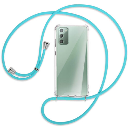 Collier pour Samsung Galaxy Note20 4G/5G turquoise (A) Etui Coque avec cordon - Photo 1/2