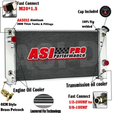 4Row Aluminum Radiator For 1994-1995 Chevy Blazer S10 GMC Jimmy Sonoma 4.3L AT