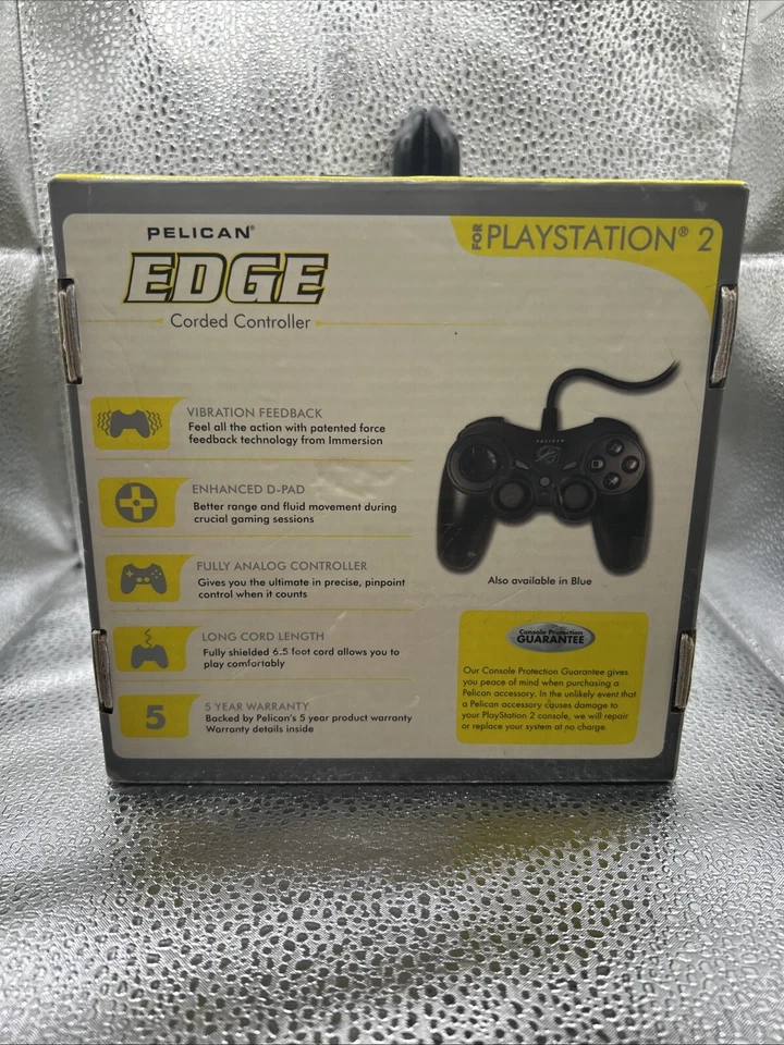 EDGE Pelican PL-6604 Wired Controller Gamepad for Sony Playstation 2 PS2 NEW* - Image 4 of 4