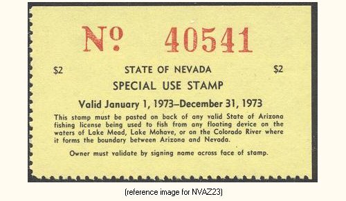 D2K Nevada/Arizona Stamp 1973 $2.00 - Picture 1 of 1