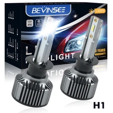 BEVINSEE F31B H1 LED Headlight Bulbs High Low Beam Fog Light 6000LM 6000K White
