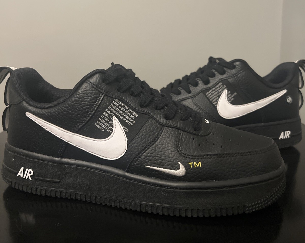 air force 1 overbranded black