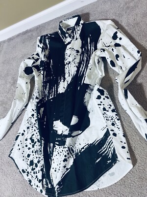 Dsquared2 Runway Super Black And White Color Splash MSRP $3800