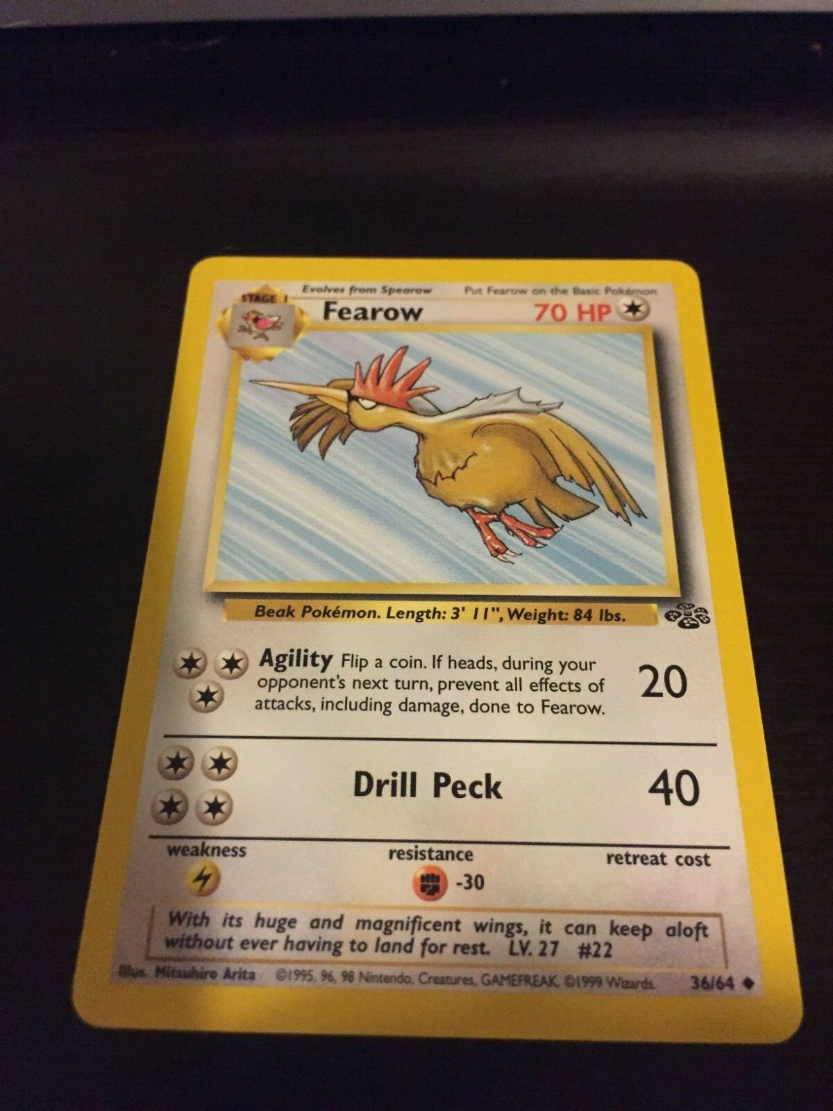 Pokemon TCG Fearow 36/64 Jungle Uncommon NM/MINT