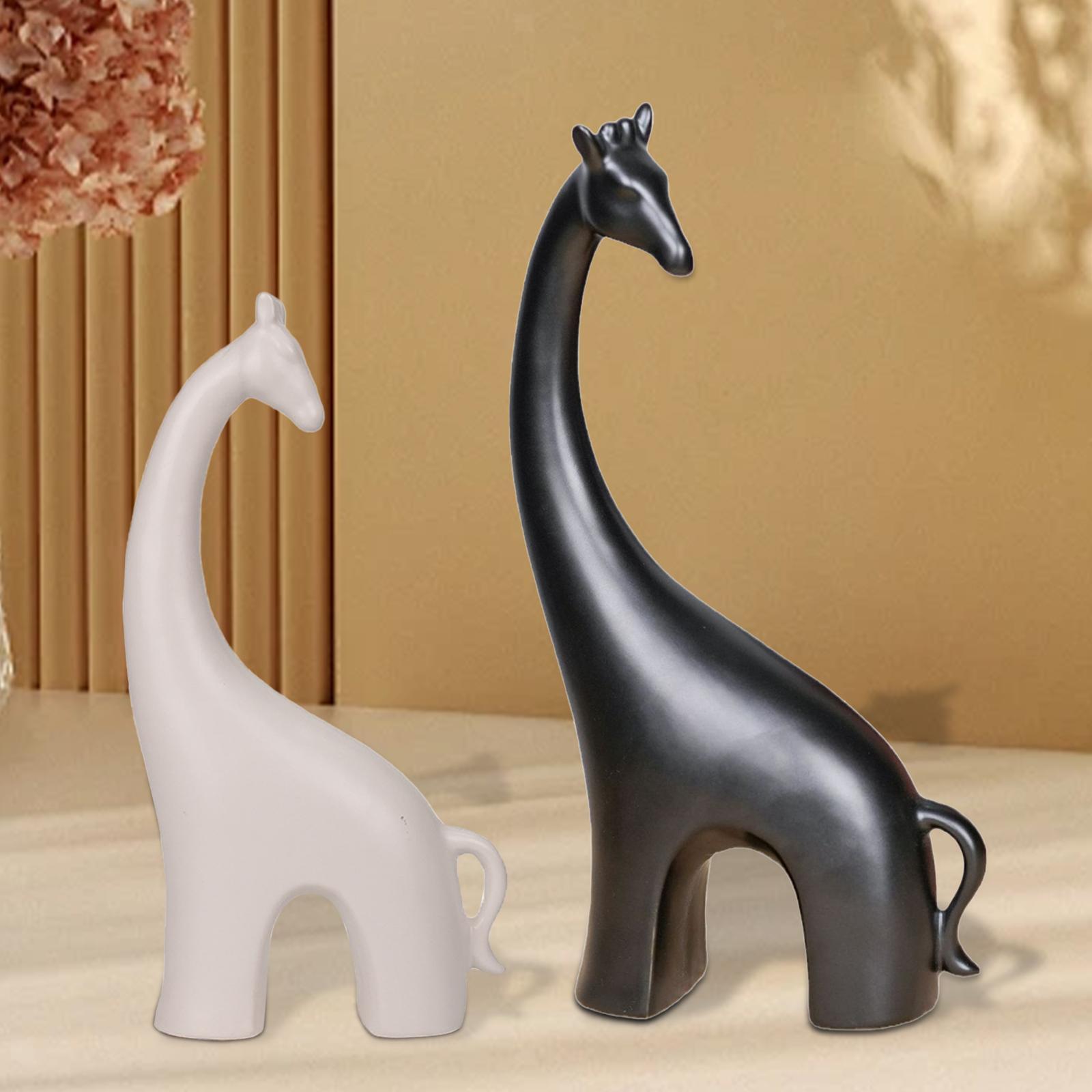 Giraffe Statue Creative Tabletop Ornament for Fireplace Living Room Bedroom