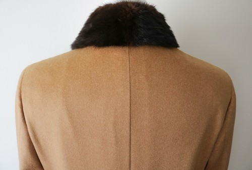KITON Vicuna Cashmere Mink Fur Double Breasted Coat Overcoat Size 50 Euro Medium - Picture 4 of 12