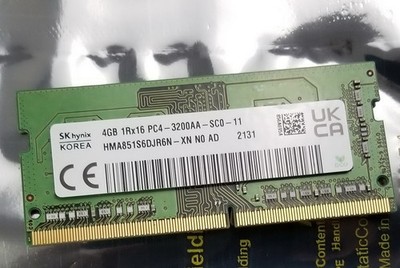 SK Hynix 4GB DDR4 1Rx16 PC4-3200 RAM Memory SODIMM HMA851S6DJR6N-XN