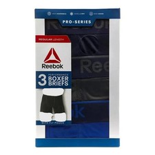 3-Pack Reebok Pro-Series Fly Pouch Anti-Odor Performance Boxer Briefs, 2XL, READ