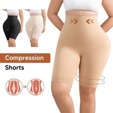 Plus Size Fajas Women's High Waist Shapewear Tummy Control Body Shaper Shorts