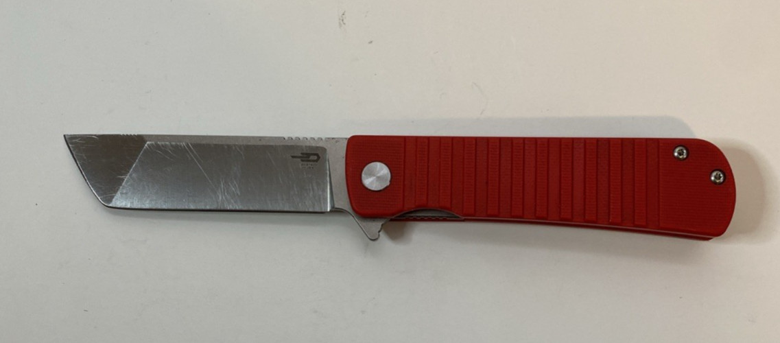 Bestech Titan Folding Knife, Red G-10 Handle, D2 Blade, Pre-Owned, EDC