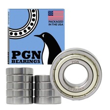 PGN 10 Pack R10-ZZ Bearing - Lubricated Chrome Steel Sealed Ball Bearing - ...