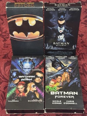 90s Batman VHS Lot (4): Batman, Returns, Forever, Batman & Robin ~ Keaton Kilmer