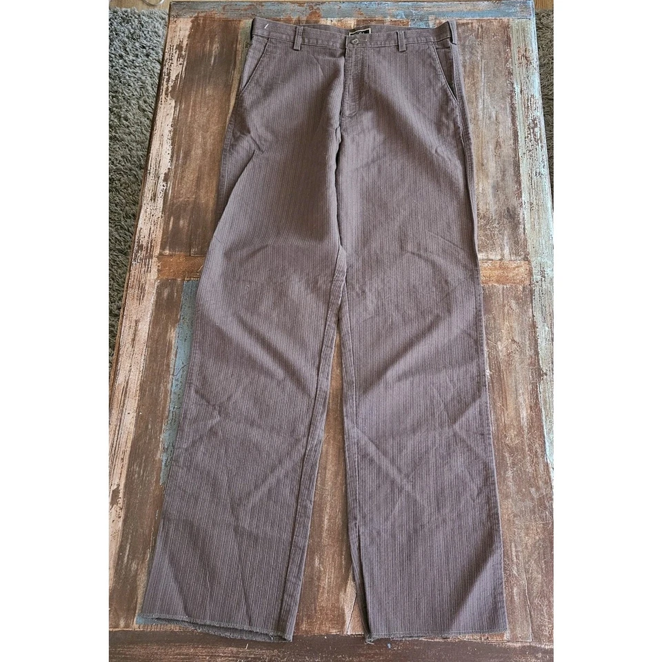 Soda Women's Saddle Brown 35"W 35"L 42" Hip Chino Unhemmed Long Textured *READ!* - Image 3 of 4
