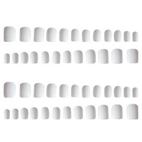2 Boxes WeißE Falsche NäGel Nagelspitzen Kurze Quadratische KüNstliche