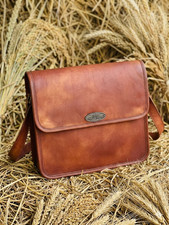 Borsa messenger per laptop in pelle lucida fatta a mano rara borsa da uomo